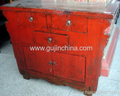 China Gansu red cabinet