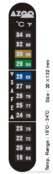 liquid crystal thermometer-Aquatic animals thermometer