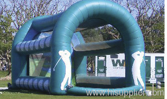 Inflatable golf tee-up