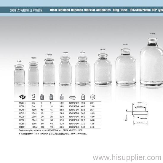 Clear Moulded Injection Vial