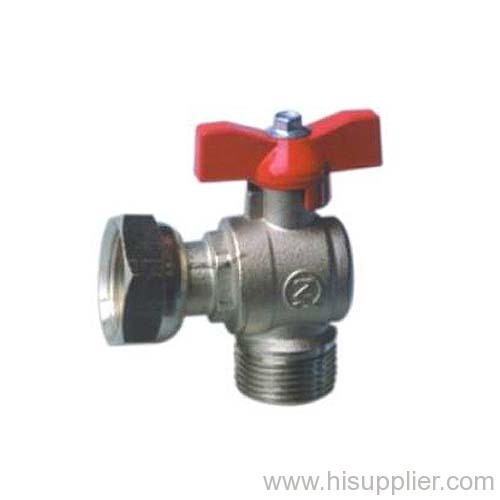 Male/Swivel Nut Brass Angle Ball Valve With Aluminum Handle