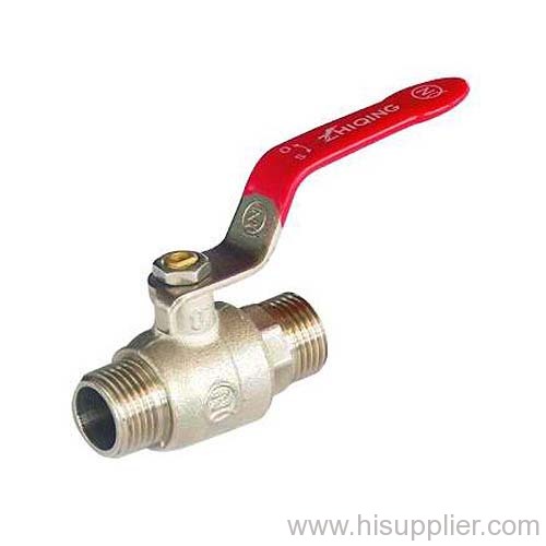 M/M Brass Ball valve With Steel Handle Ni Plating PN25