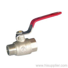 1/4''-4'' M/F Brass Ball valve Steel Handle Ni Plating