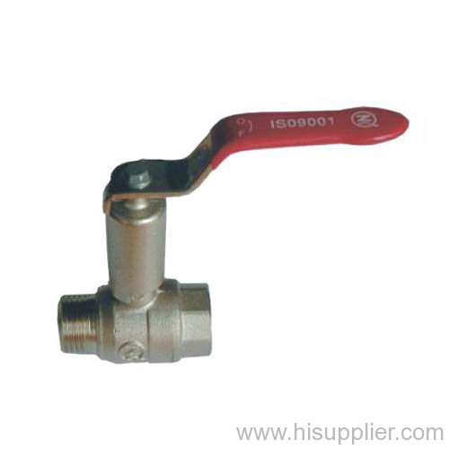 1/2''M/F Long Extended Stem Ball Valve With Steel Handle Ni Plating PN25