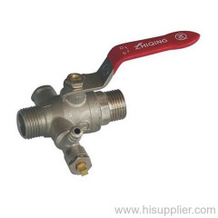 /1'2''-2'' M/M Brass Ball valves with Drain Cock Ni Plating PN25