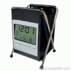 Thermometer calendar alarm clock