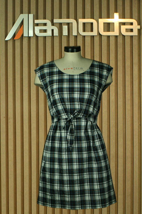  Cotton check dress