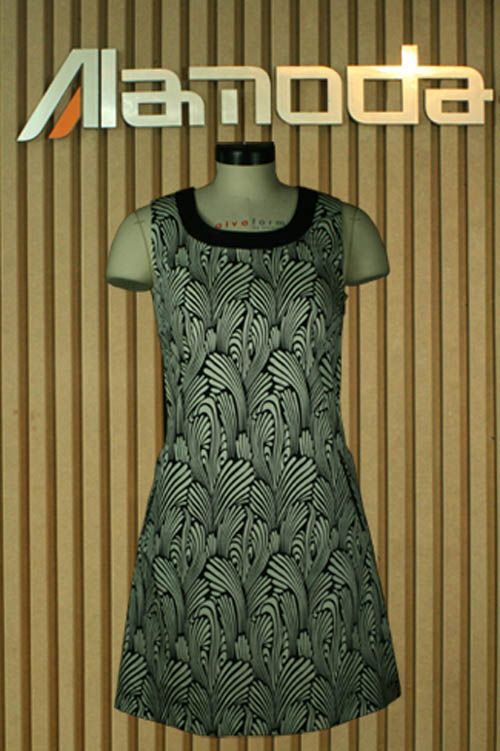 Ladies  jacquard with Lurex dress