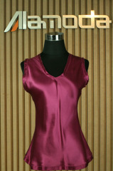  Ladies silk solid blouse