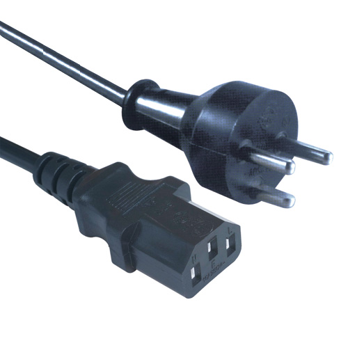 Danmark 10A plug with C13 connector power cords