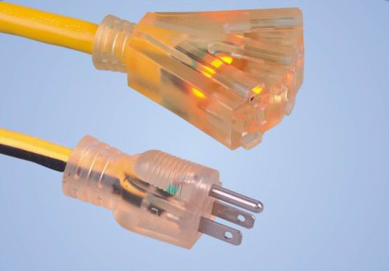 Extension Cords with clear Light