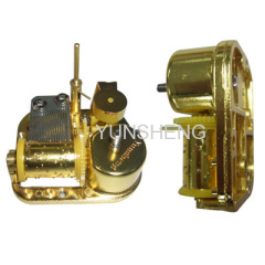 STOPPER AND ROTATION GOLDEN CLOCKWORK MUSIC BOX MECHANISM