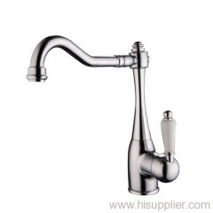 single-lever sink faucet with 360 circumvolved spout