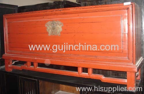 Chinese furniture old painted trunk