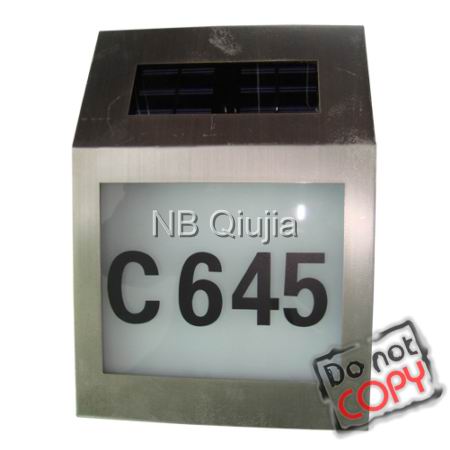 Doorplate Solar Lamp