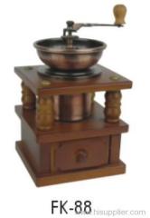 fashioned coffee grinder wooden
