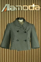  Ladies Poly yarn dyed fashion jacket