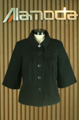  Ladies poly solid  fashion jacket