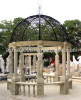 Hand carved garden stone gazebo