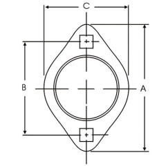 2-Bolt Hole Self-Aligning Mounting Fiange fit bearing insert and bearing unit