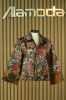 Rayon printed Jacquard jacket with embroidery