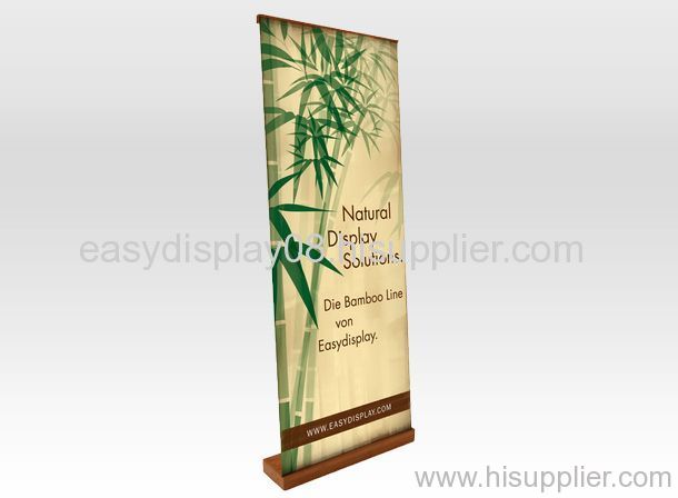 Bamboo roll up display