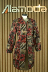 Ladies poly  printed coat