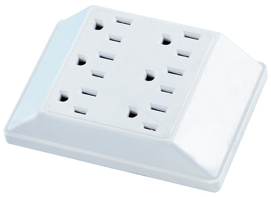 an american 6-outlet adapter