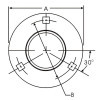 3-Bolt Hole Round Self-Aligning Mounting Flange fit shaft agricultural machinery parts