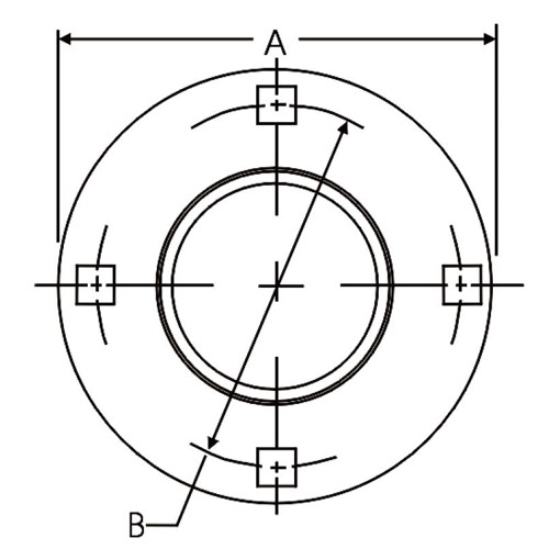 4-Bolt Hole Round Self-Aligning Mounting Flange