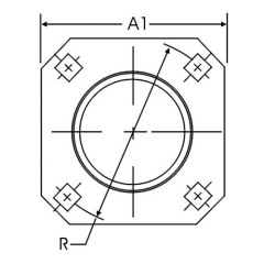 4-Bolt Hole Square Self-Aligning Mounting Flange fit bearing insert and bearing unit