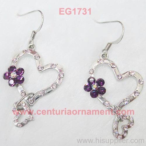 heart jewelry earring