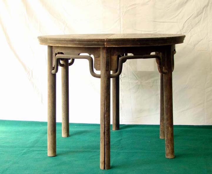 antique half moon table
