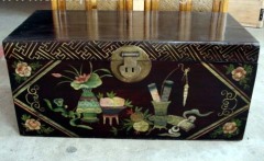 Chinese painted antique trunk
