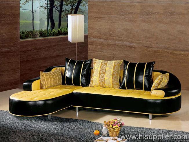 stylish L sharp leather sofa