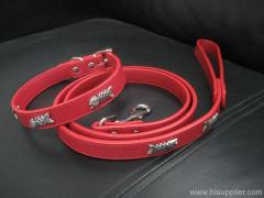 leather collar & leash