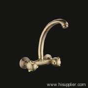 Double Handwheel Kitchen Faucet