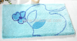 Kitchen room mat blue flower