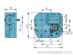 COLOUR WIND UP MUSIC BOX MOVEMENT STANDARD 18 NOTE