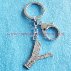 Fashion Crystal Letters Keychains