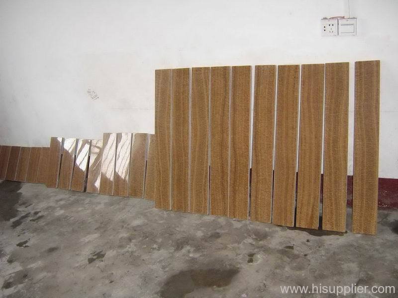 Yellow wooden grain marble tiles