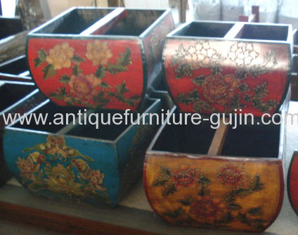 antique painted basket China