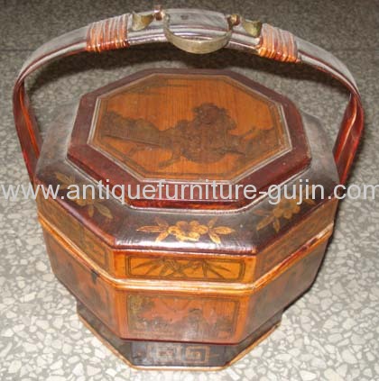 antique oriental docor basket