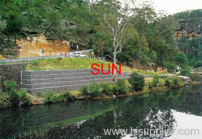 Sun gabion wall