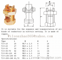 Copper Bolt Connectors