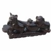 pig family woodcarving