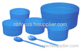 plastic SALAD BOWL blue