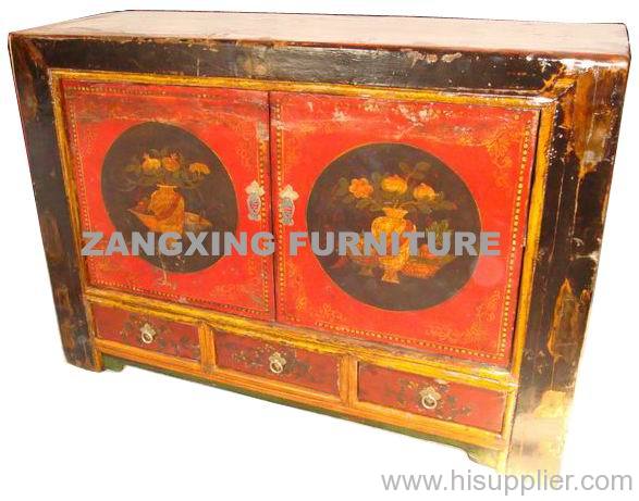 Chinese Gansu red cabinet