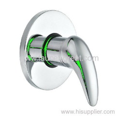 Built In Shower Mixer With Brass Panel