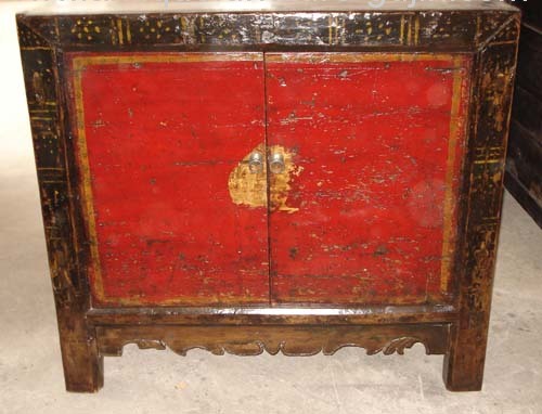 Antique wooden furniture Mongolia cabinet